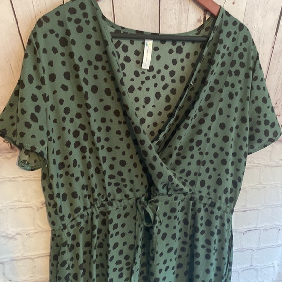 Beachsissi Green & Black Beach Swim Coverup Dress Size L - Picture 10 of 11